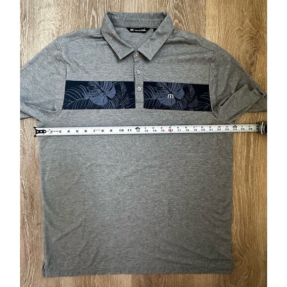 Travis Mathew|Golf Polo|Tropical Leaves|Blue|SZ XL - Picture 4 of 7